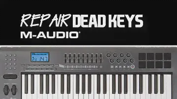 how to repair dead keys fixed m-audio axiom midi keyboard